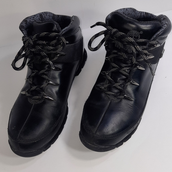 Timberland | Mens Euro Sprint Mid Hiker Boots Black Size 8 - Picture 5 of 9